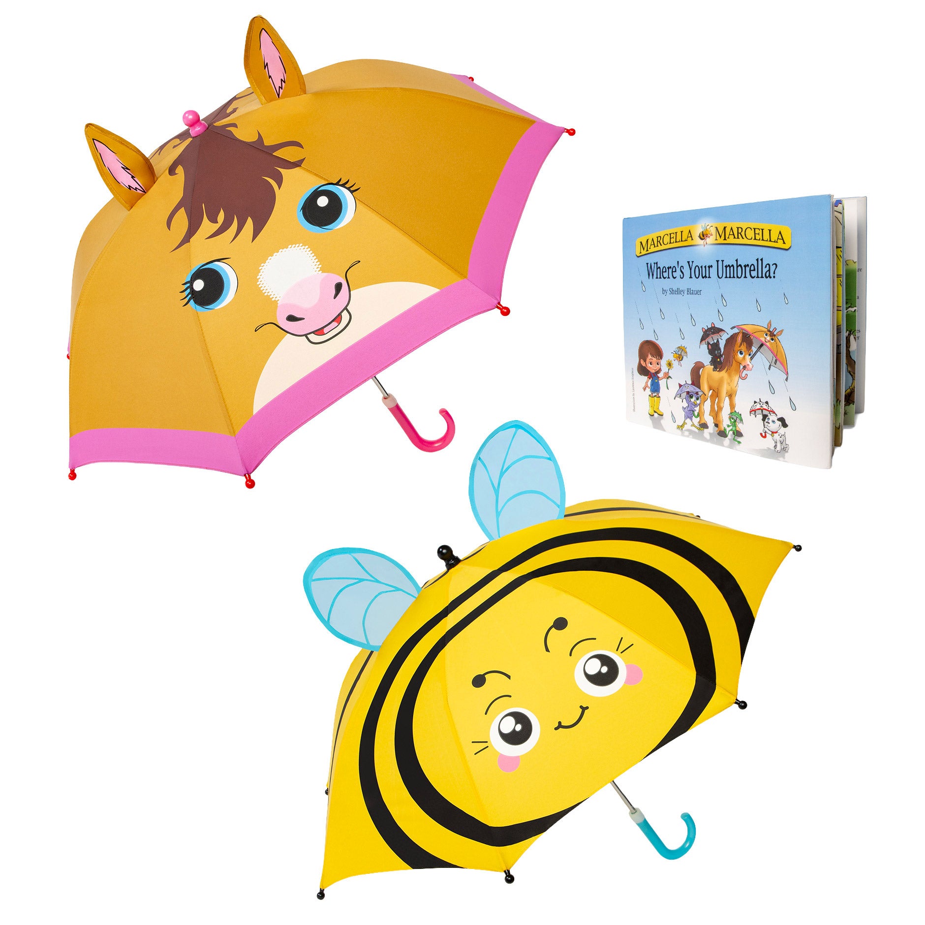 Marcella Marcella Kids' Umbrella and Storybook 3pc Set
