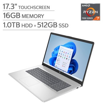 HP 17.3" Touchscreen Laptop - AMD Ryzen 7 7730U - Windows 11 