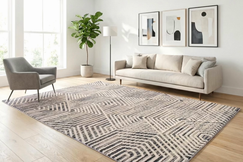 Solaris Area Rug, Viara Charcoal, 6'6” x 9' | Costco