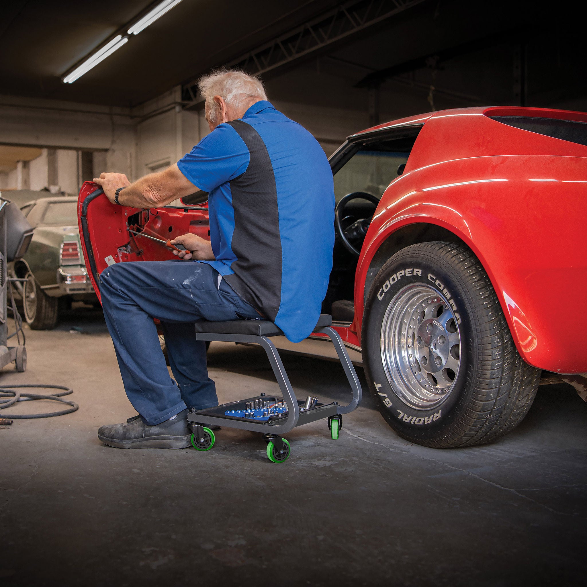 TrekTerra Rolling Garage Stool | Costco