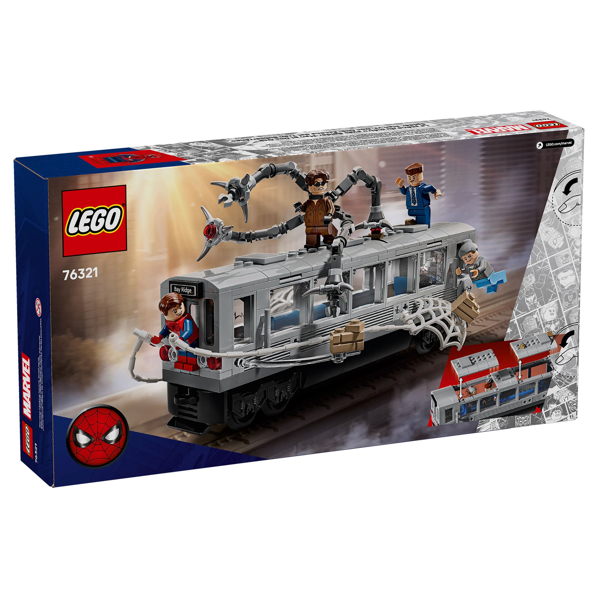 0llx4l❤︎ LEGO Marvel Spider-Man vs. Doc Ock Subway Train Scene 76321 | Costco