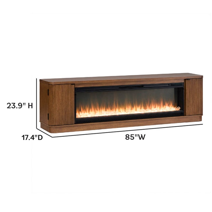 Tresanti Jordyn 85” Console with ClassicFlame Electric Fireplace