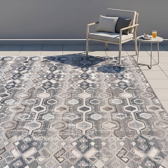 Sierra Indoor/Outdoor Area Rug, Mohave Gray Beige, 7’10” x 10’ | Costco