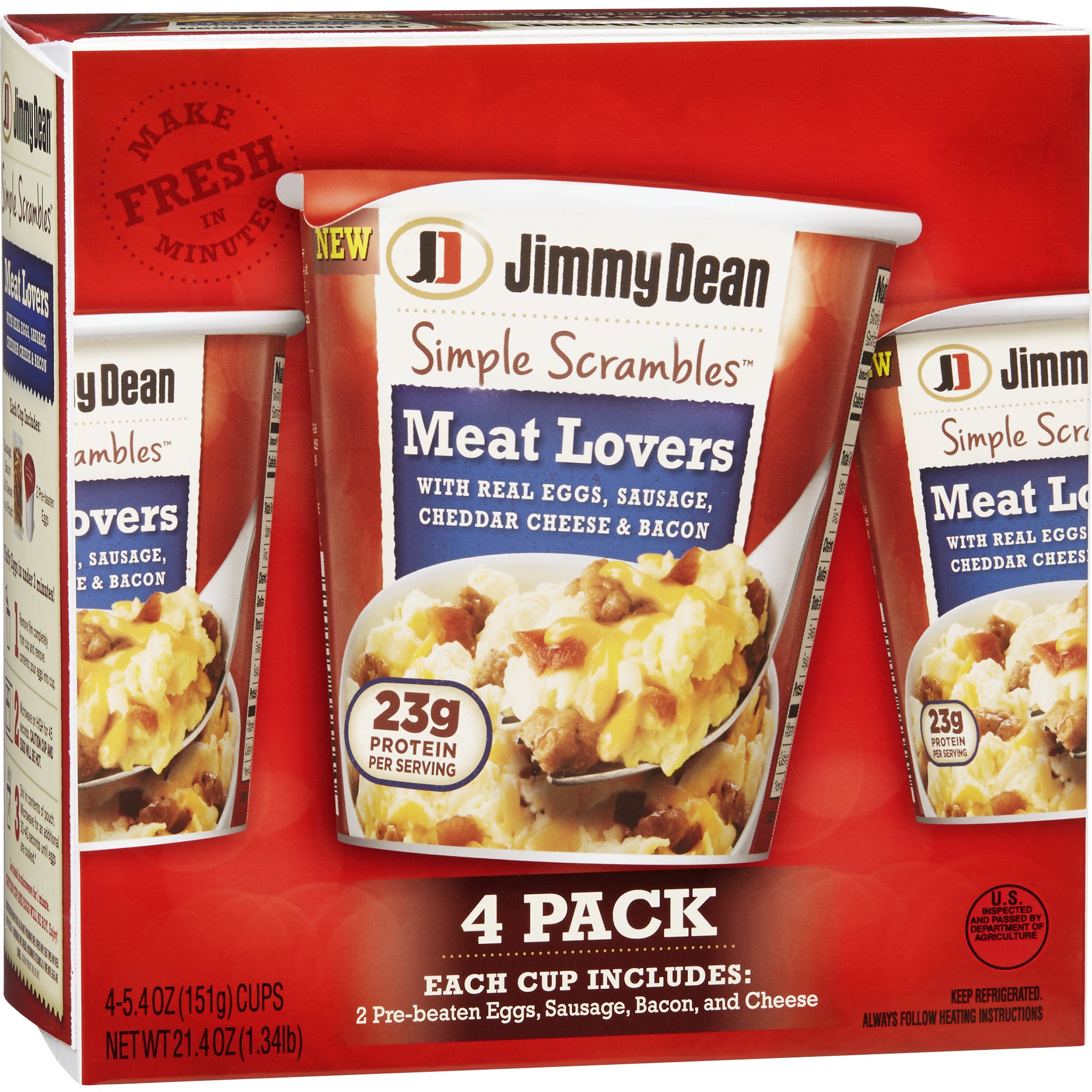 Jimmy Dean Simple Scrambles, Meat Lovers, 5.4 oz, 4 ct | Costco