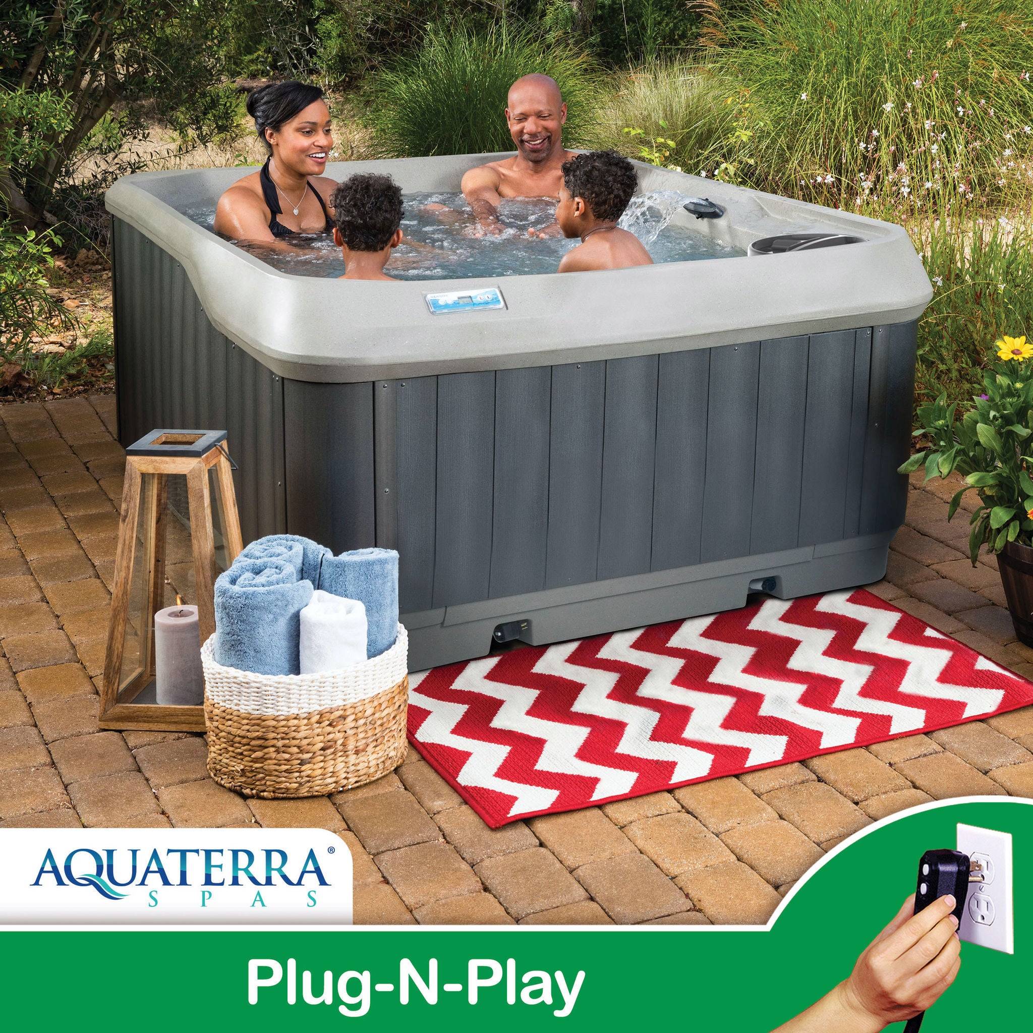 Aquaterra Spas Montara 25-Jet, 4-Person Rotomolded Spa, Plug-n-Play