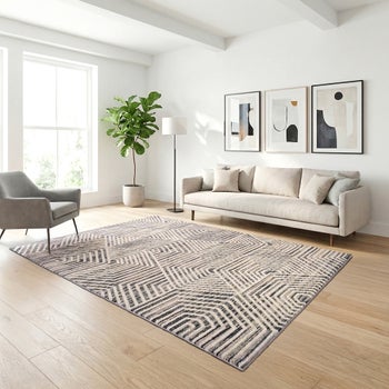 Solaris Area Rug, Viara Charcoal, 6'6” x 9' | Costco