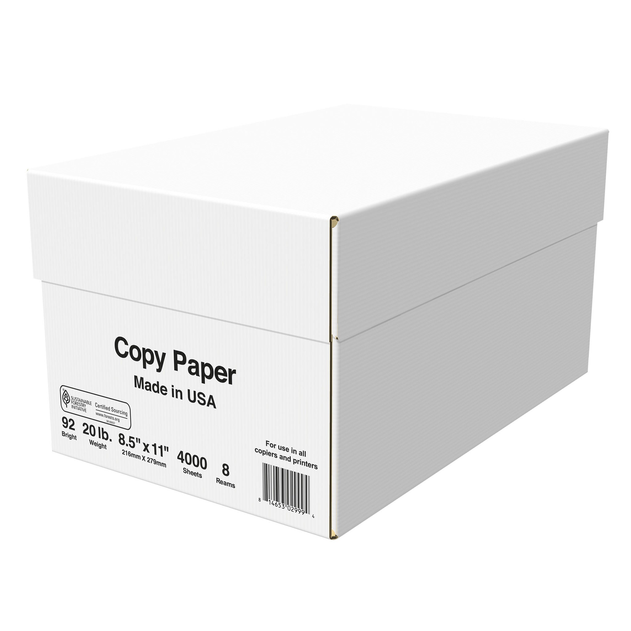 8 Ream Copy Paper – 20lb 8.5