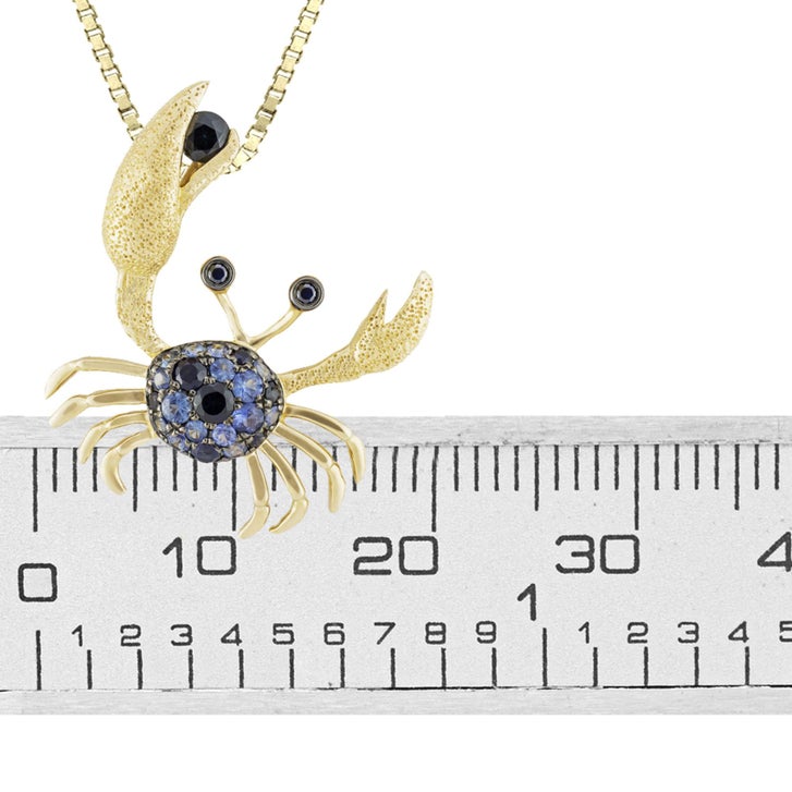 Honolulu Jewelry Blue Sapphire 14kt Yellow Gold Crab Pendant | Costco