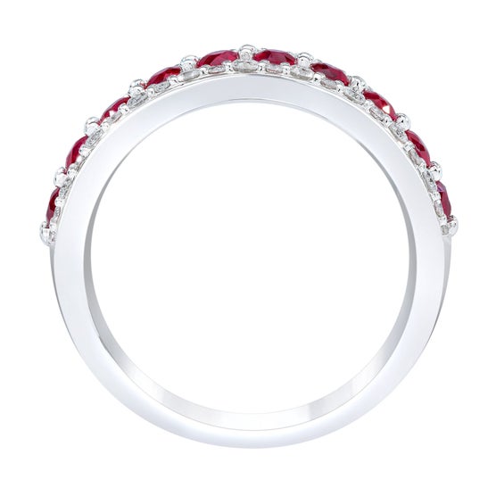 Ruby and Diamond 14kt White Gold Ring | Costco