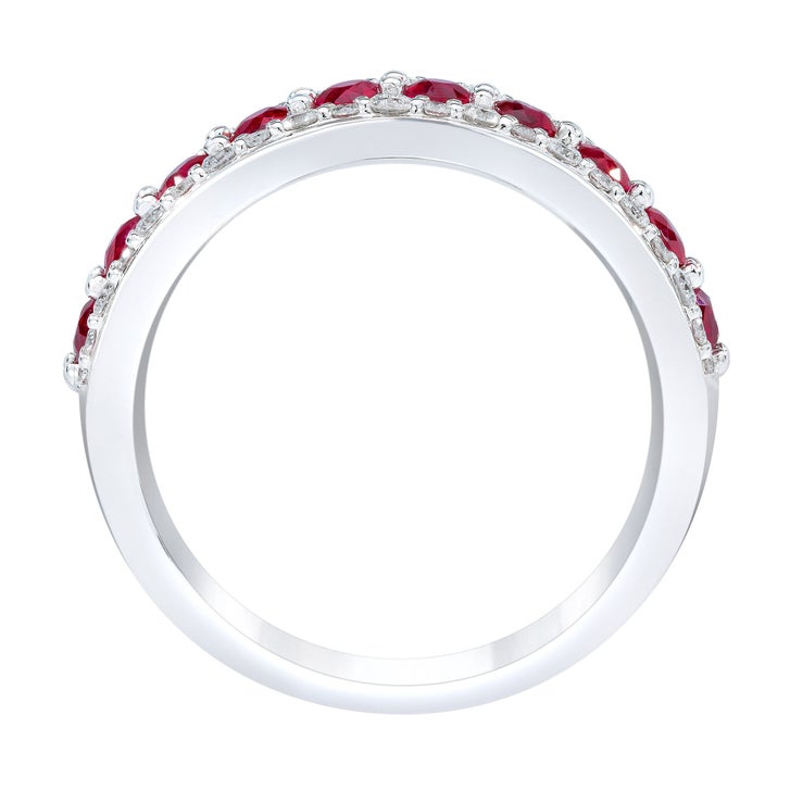 Ruby and Diamond 14kt White Gold Ring | Costco