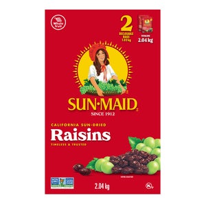Sun Maid California Sun-Dried Raisins, 2 x 1.02 kg