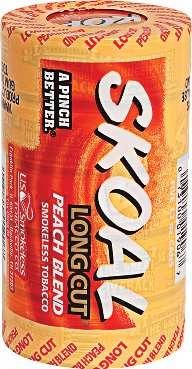 SKOAL LONG CUT PEACH 5/1.2 OZ CANS