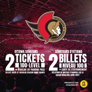 NHL Ottawa Senators, 2 x 100 Level Tickets