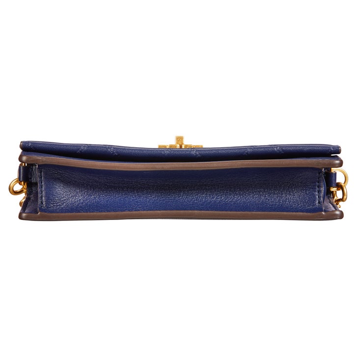 Tory Burch Georgia Turnlock Mini Bag, Royal Navy | Costco