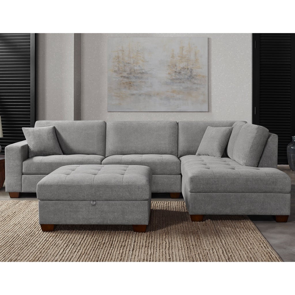 Thomasville Miles Fabric Sectional with Storage Ottoman | Costco