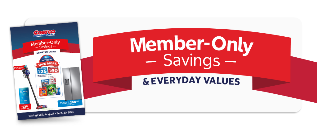 Member-Only savings and everyday values