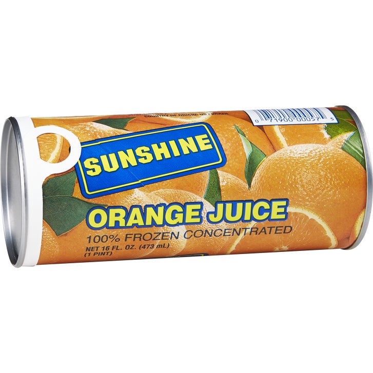 Sunshine Orange Juice, 100% Frozen Concentrated, 16 fl oz, 6 ct