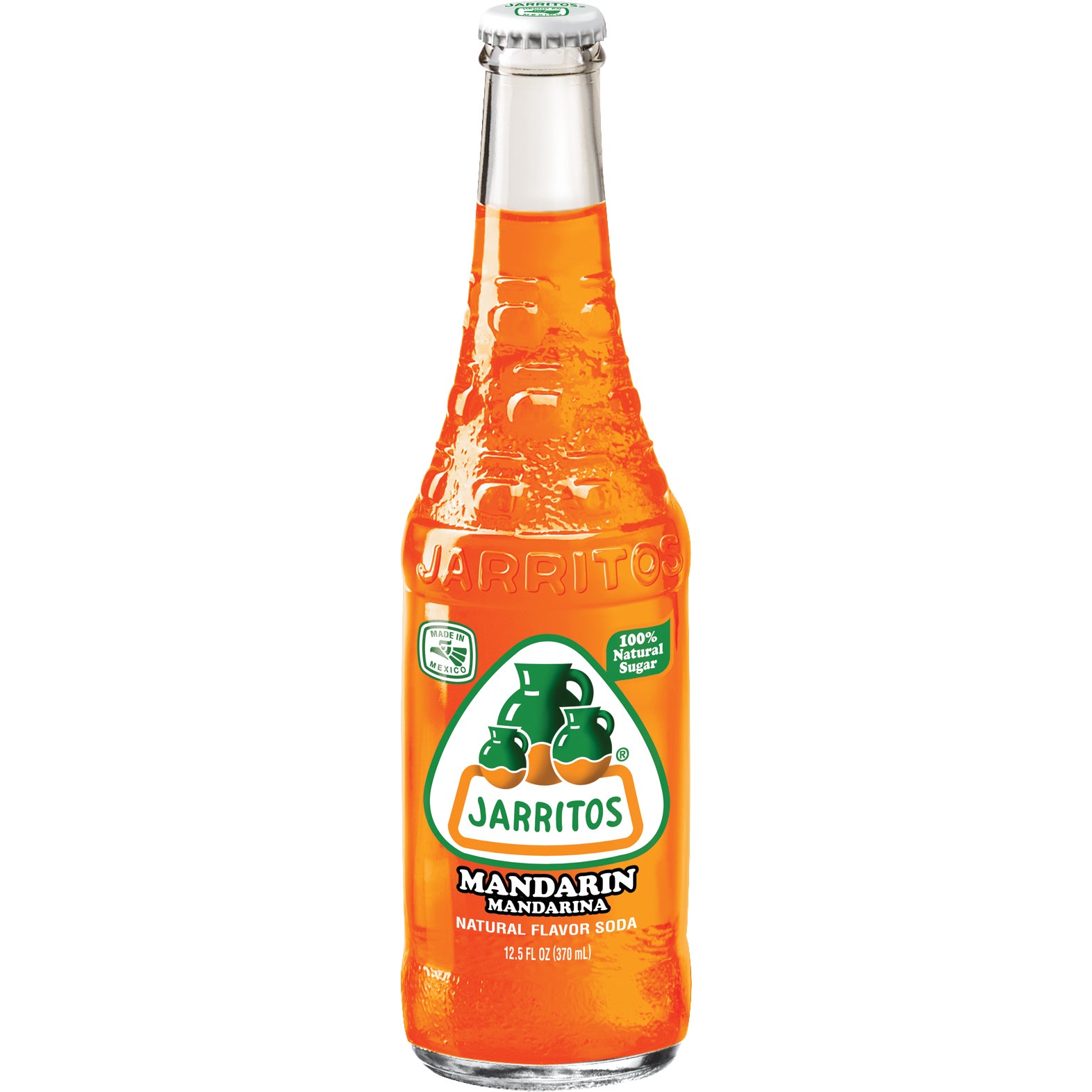 Jarritos Mandarin Natural Flavored Soda, 12.5 fl oz, 30-count