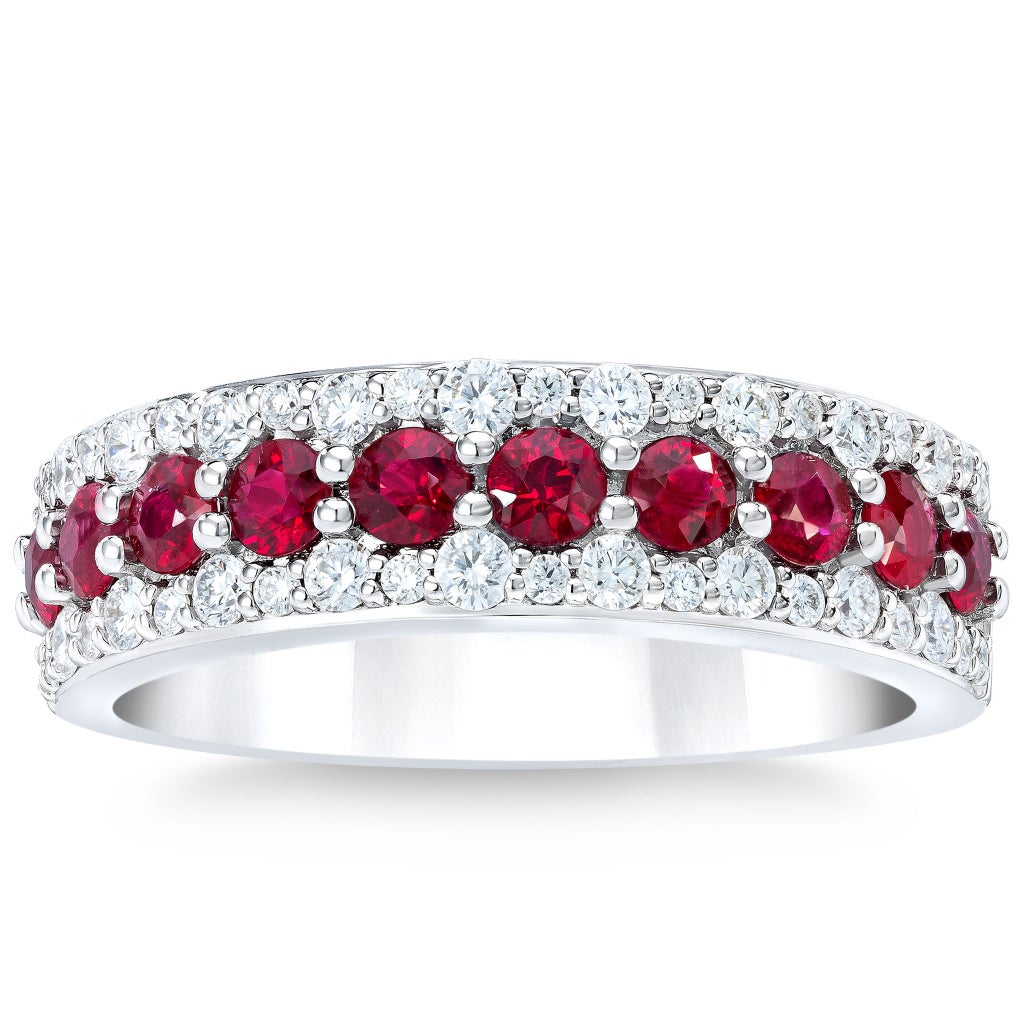 Ruby and Diamond 14kt White Gold Ring | Costco