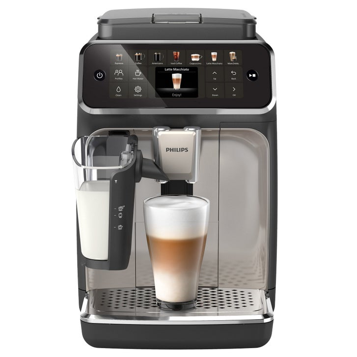 Philips 4400 Full Auto Coffee and Espresso Machine, LatteGo Milk