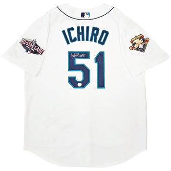 ウェア ICHIRO mariners 2001 all star jersey Ichiro Suzuki Autographed Seattle Mariners White Authentic
