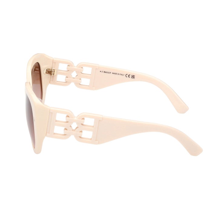 Bally Multicolor Acetate Women\'s Sunglasses Sunglasses Bally BY 0096 55V Shiny Dark Havana / Blue Lenses  main image 3