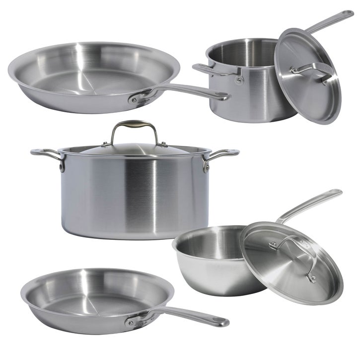 MADE IN 5-ply Stainless Steel 8-piece Cookware Set | Costco