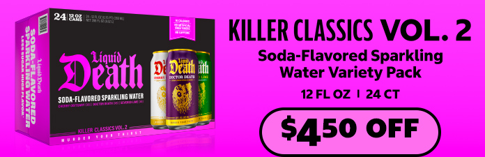 Liquid Death Soda-Flavored Sparkling Water, Variety Pack, 24-count