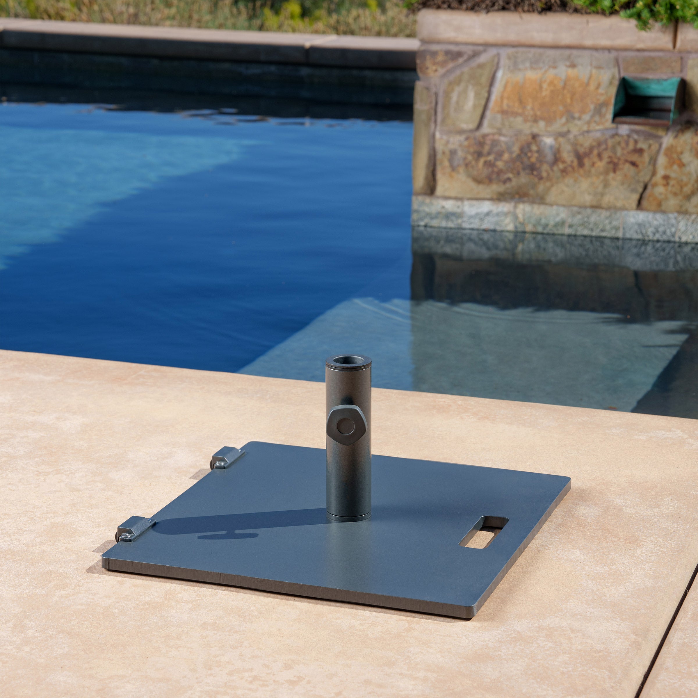 bcostco patio umbrella and base Costco Square Cantilever Replacement Canopy 463095 Sunvilla Square Flat Commercial Umbrella
