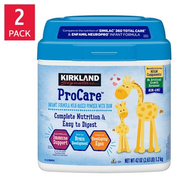 Kirkland Signature ProCare with Dual HMO's, Non-GMO Infant Formula, 42 oz, 2-pack