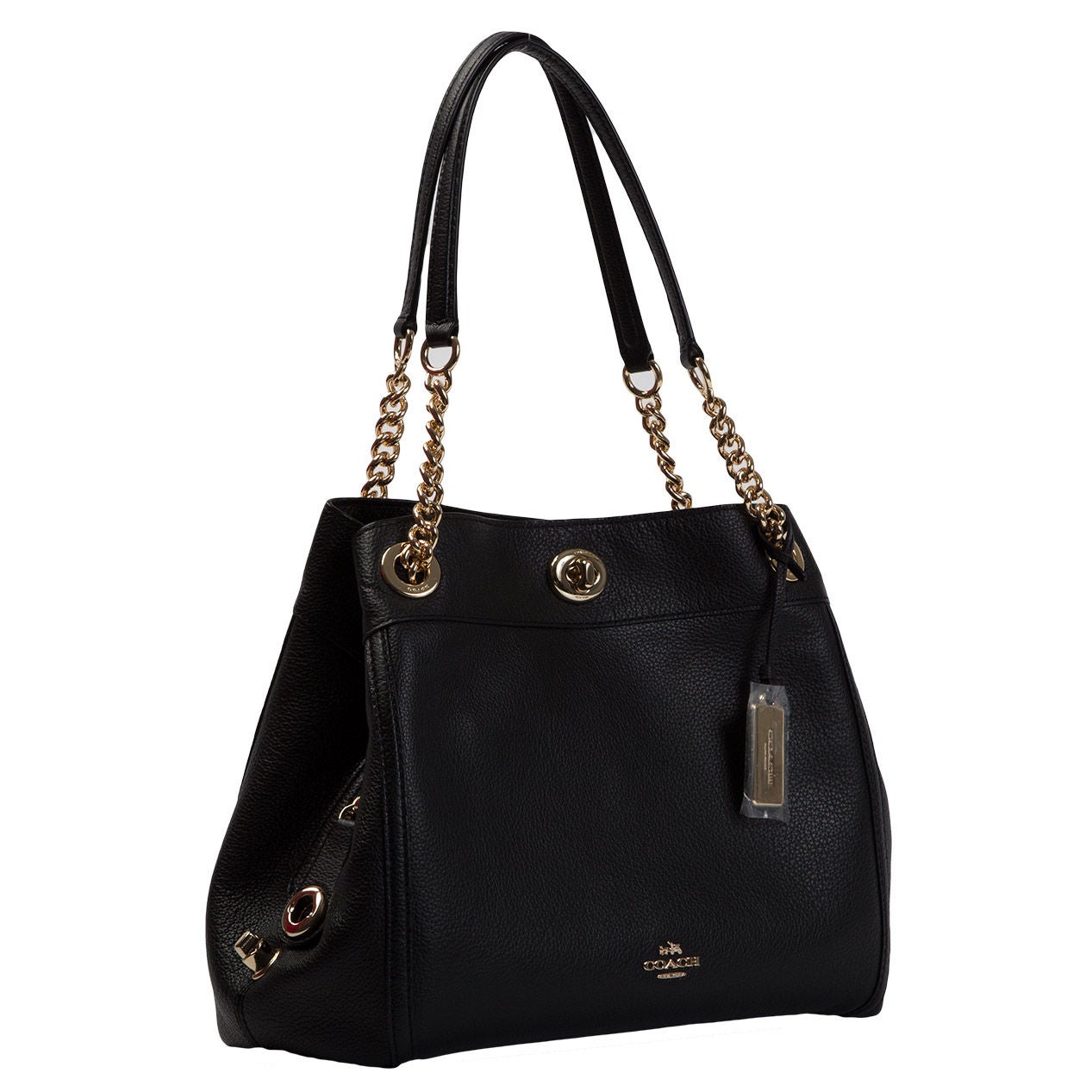 Coach Turnlock Edie Shoulder Bag, Black | Costco