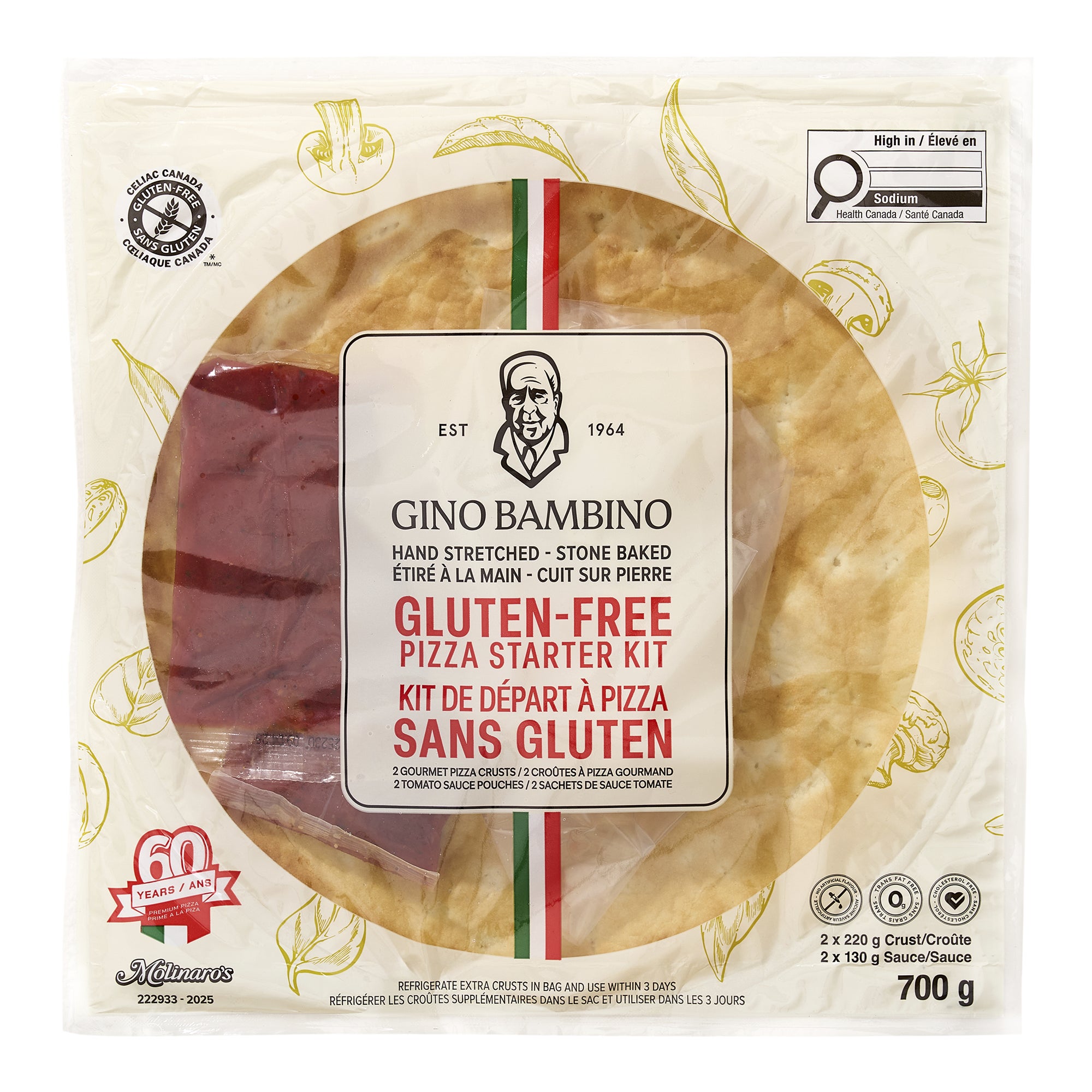 Gino Bambino Gluten Free Pizza Kit Pack of 2 | Costco