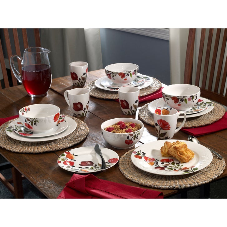 Mikasa Kim Parker Tulips 16-piece Dinnerware Set | Costco