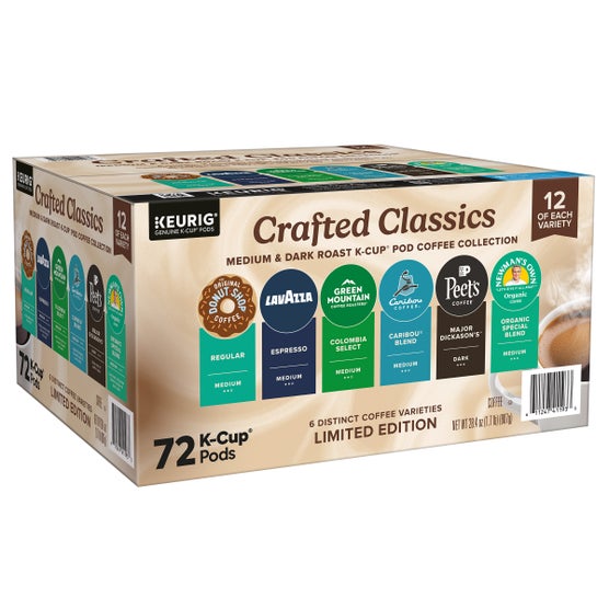 Crafted Classics Coffee K-Cup Pod Variety Pack, 72ct K-Cup Pods