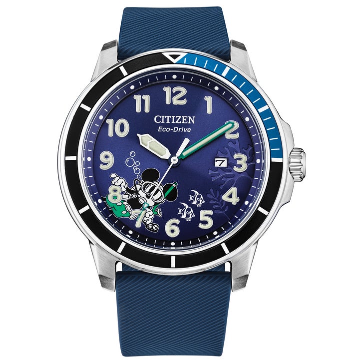 Citizen Eco Drive Disney Mickey Scuba Diving Stainless Steel