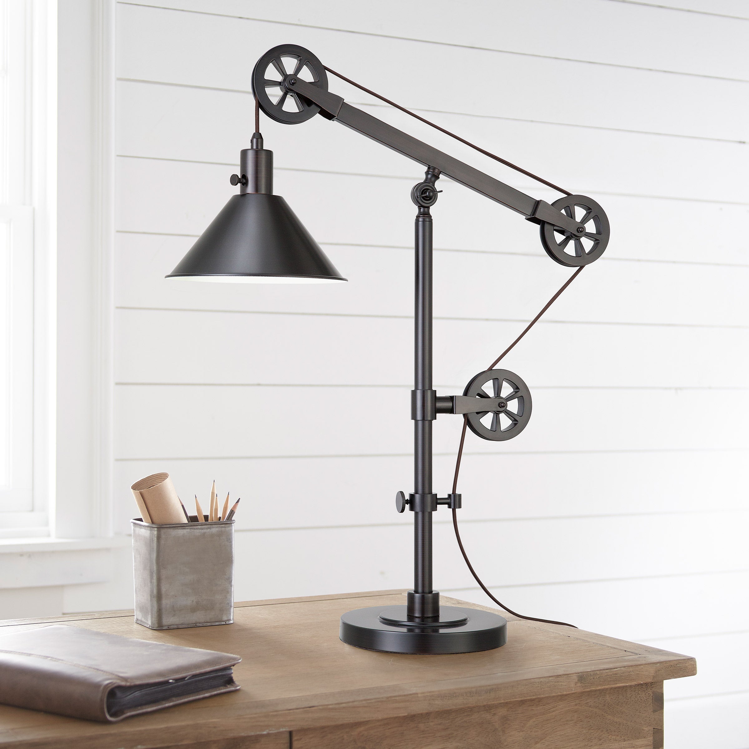 Industrial Pulley Table Lamp | Costco