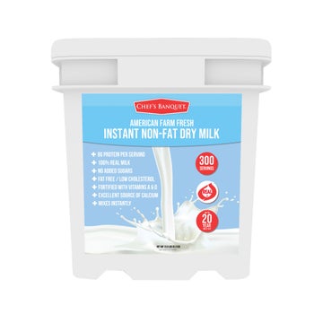 Chef's Banquet Instant Non-Fat Dry Milk (300 Total Servings)