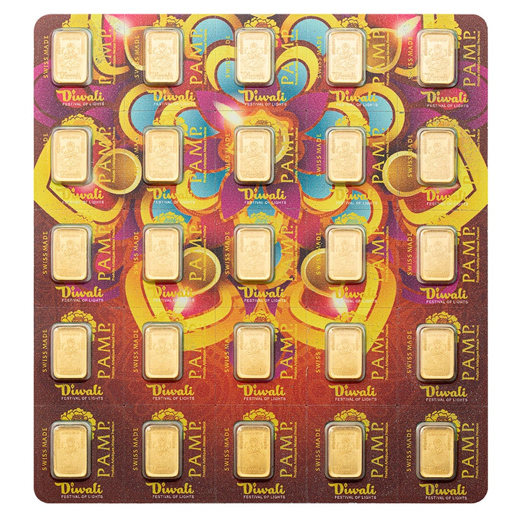 RAJAS イオンゴールド シート5箱　　 ＆リンパジェル1箱 25 Gram PAMP Suisse Diwali Lakshmi Multigram Gold Bar (New in
