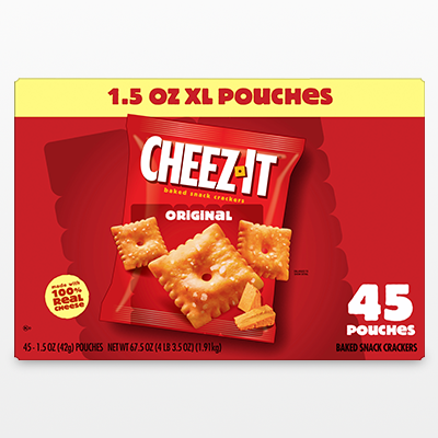 Cheez-It Crackers, Cheddar, 1.5 oz, 45-Count
