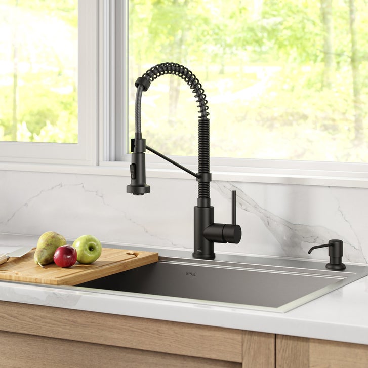 KRAUS Bolden 18-in Pull-down Faucet with Soap Dispenser | Costco