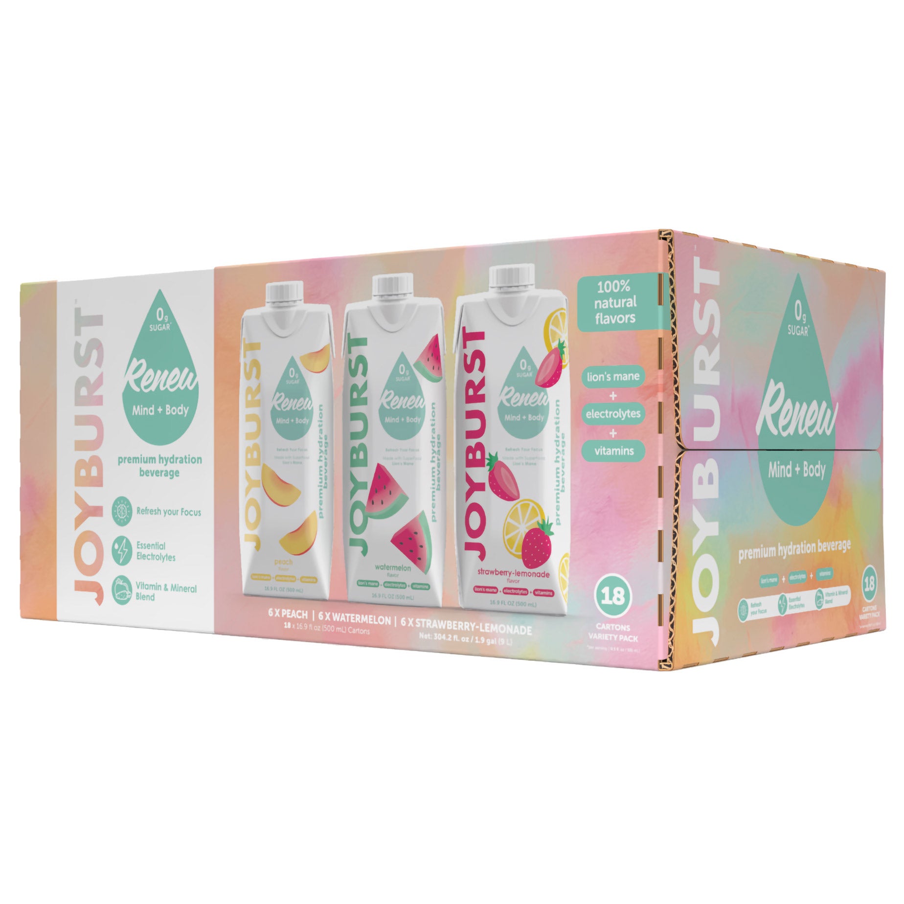 Joyburst Hydration Drink, Variety Pack, 16.9 fl oz, 18-count | Costco