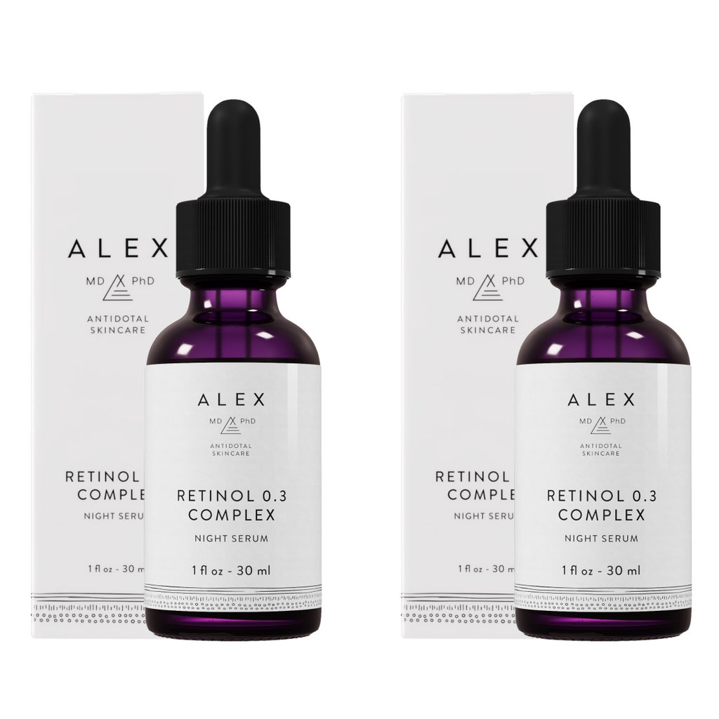 Petrulum Complex Alex Alex MD PhD Retinol 0.3 Complex Night Serum, 2-pack | Costco