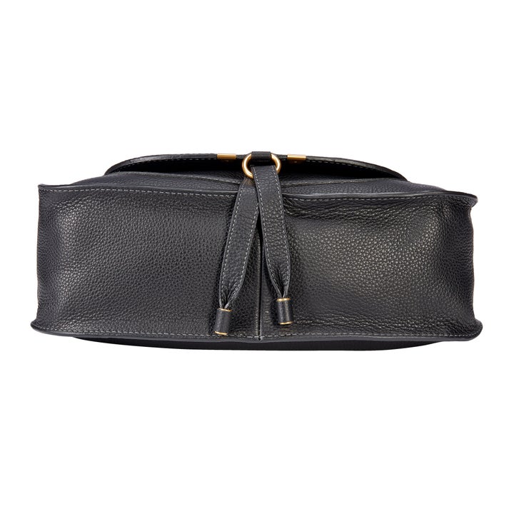 Chloe Marcie Grain Calfskin Shoulder Bag, Black | Costco