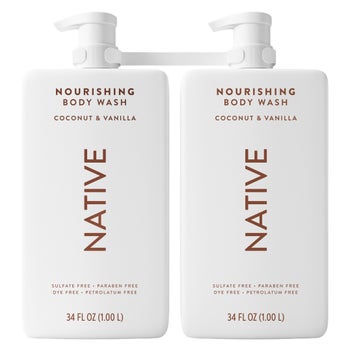 Native Body Wash Coconut & Vanilla, 34 fl oz, 2-pack