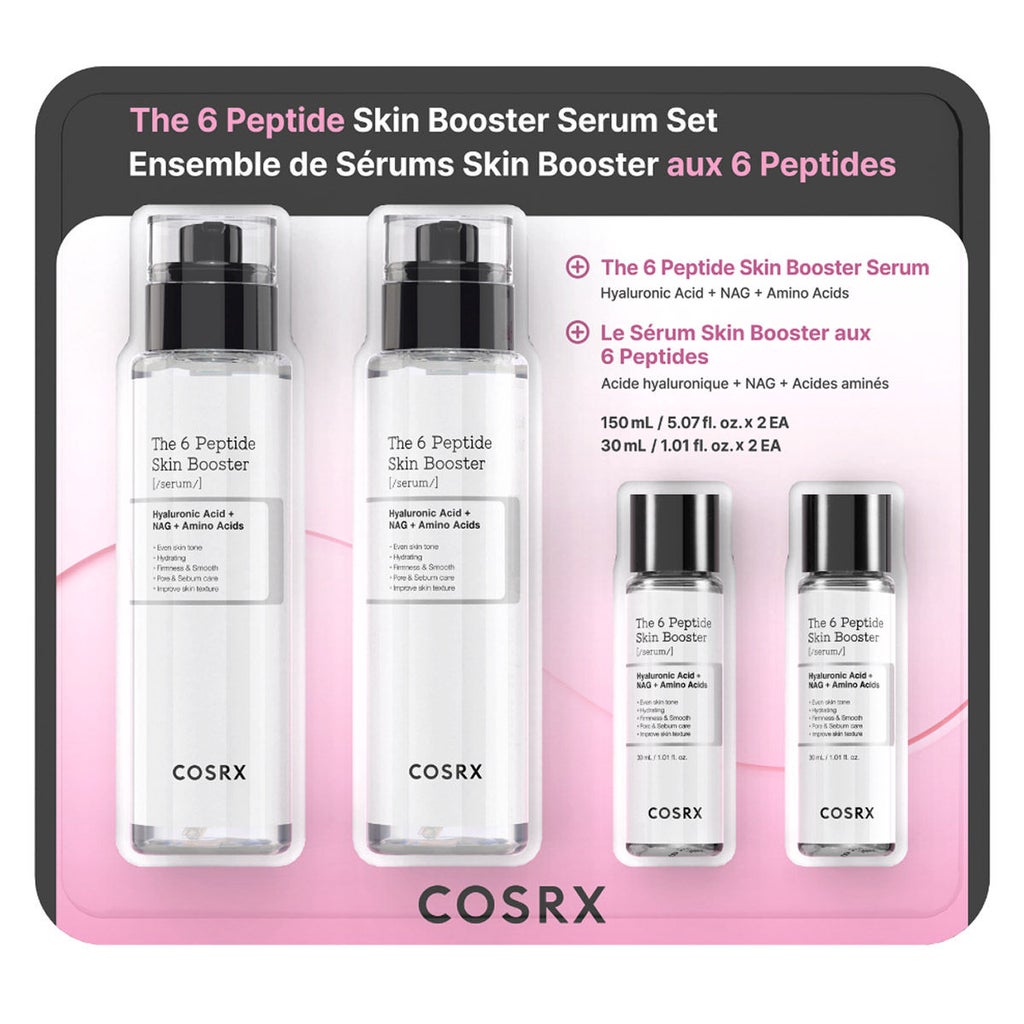 【Coo】Booster Serum Cream セット COSRX The 6 Peptide Skin Booster Serum Set, 2 x 150 mL + 2 x 30 mL