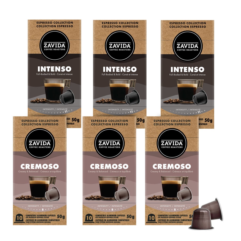 Zavida Coffee Non-Flavoured Aluminum Capsules Compatible with