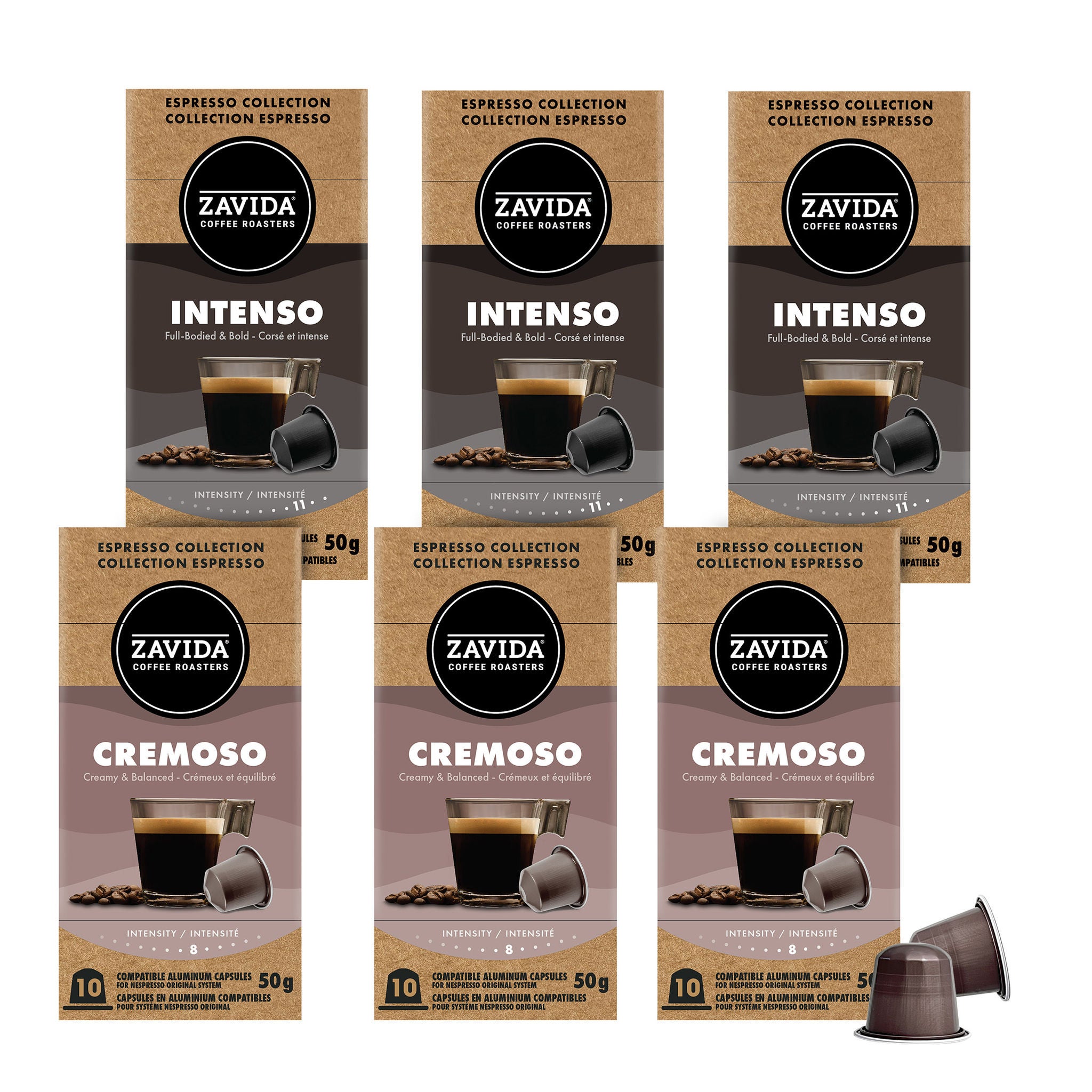 Zavida Coffee Non-Flavoured Aluminum Capsules Compatible with