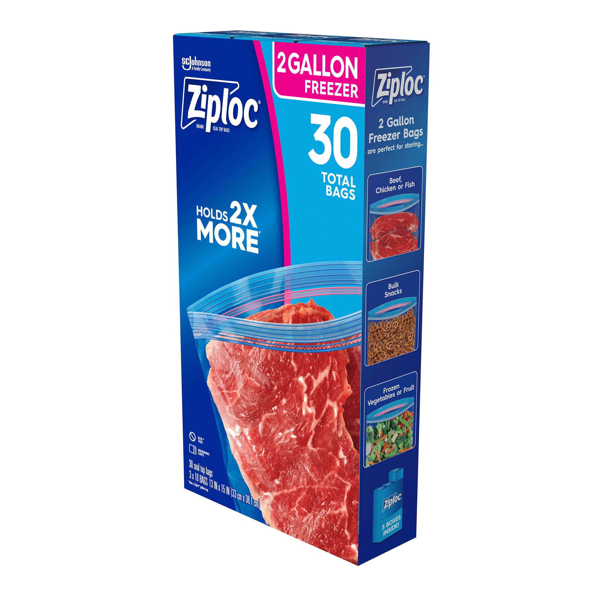 ネオリッチ　ゲルネットツインパック（パック）15mL×10包 Ziploc Seal Top Freezer Bag, 2-Gallon, 10-count, 3-pack | Costco