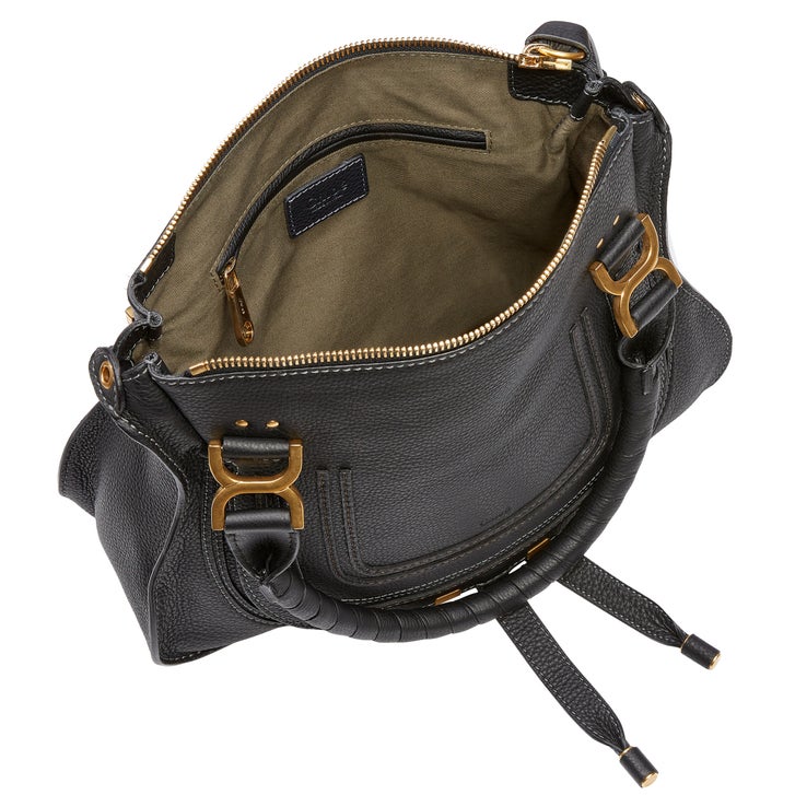 Chloe Marcie Grain Calfskin Shoulder Bag, Black | Costco