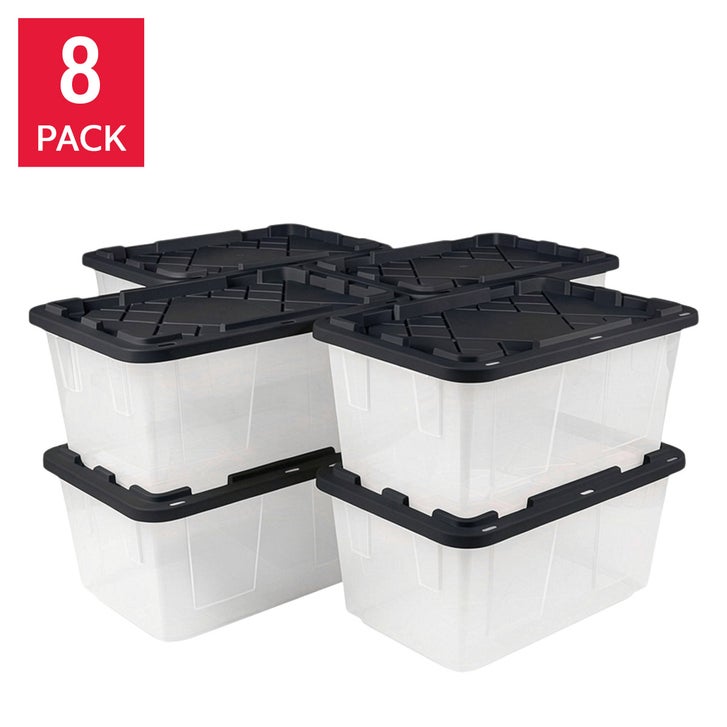 Greenmade 27 Gallon Clear Storage Bin, 8‑pack | Costco